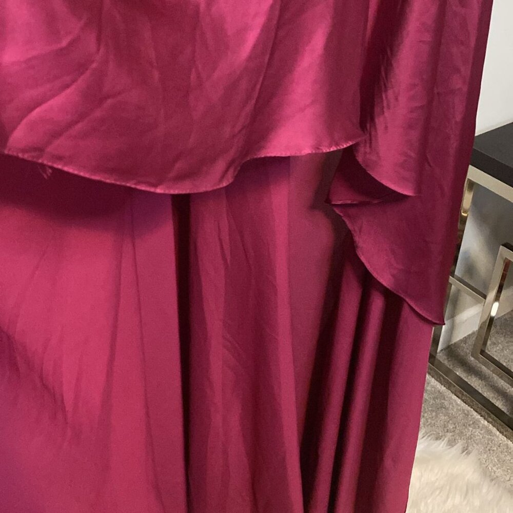 MAC DUGGAL HIGH LOW ONE SHOULDER FLOWY DRESS - Picture 8 of 12